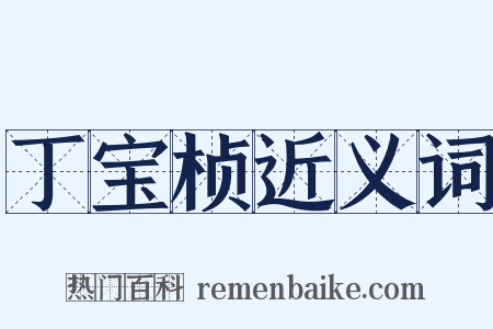 丁宝桢近义词是什么意思的图片